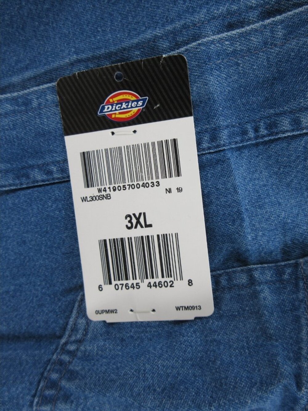Dickies Shirt XXXL Denim Button Down Workwear Pocket Deadstock Y2K NEW - Picture 5 of 13